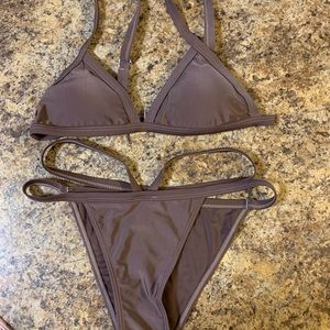 Coffee colored bikini set!